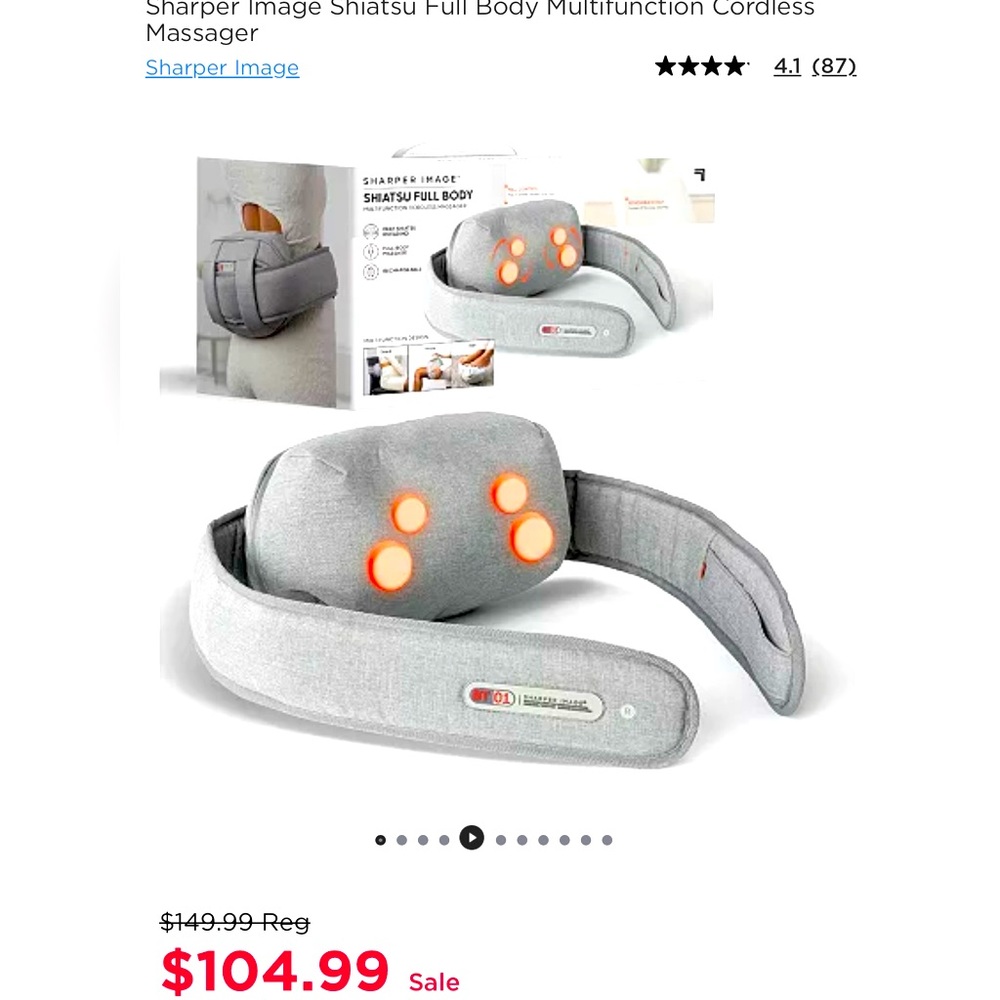 Sharper Image Shiatsu Full Body Multi-functional Cordless massager